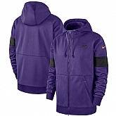 Minnesota Vikings Nike Sideline Performance Full Zip Hoodie Purple,baseball caps,new era cap wholesale,wholesale hats